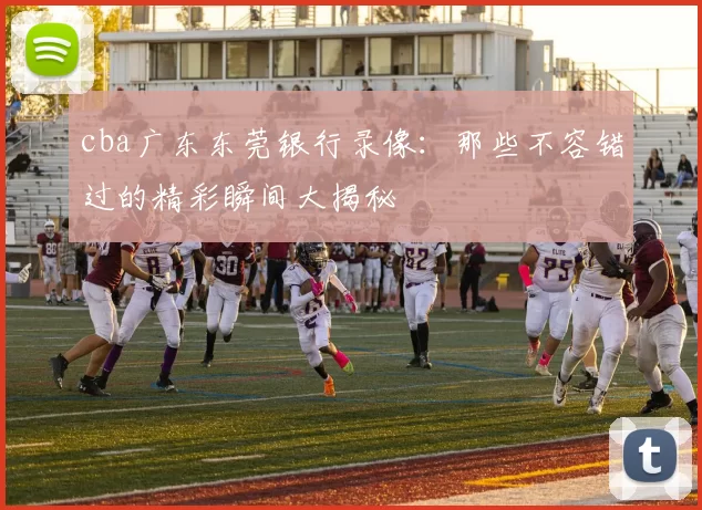 cba广东东莞银行录像：那些不容错过的精彩瞬间大揭秘